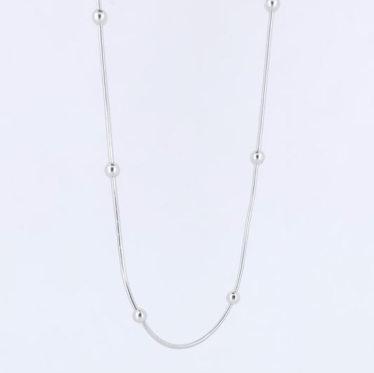 BHAVANI JEWELLERS 925 Italian Starling Silver Snake Beads Chain