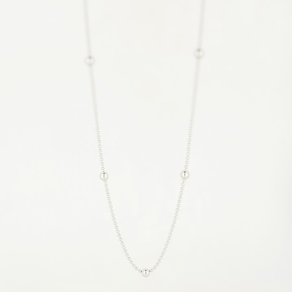 BHAVANI JEWELLERS 925 Italian Bead Chain + Bead  Combination Chain
