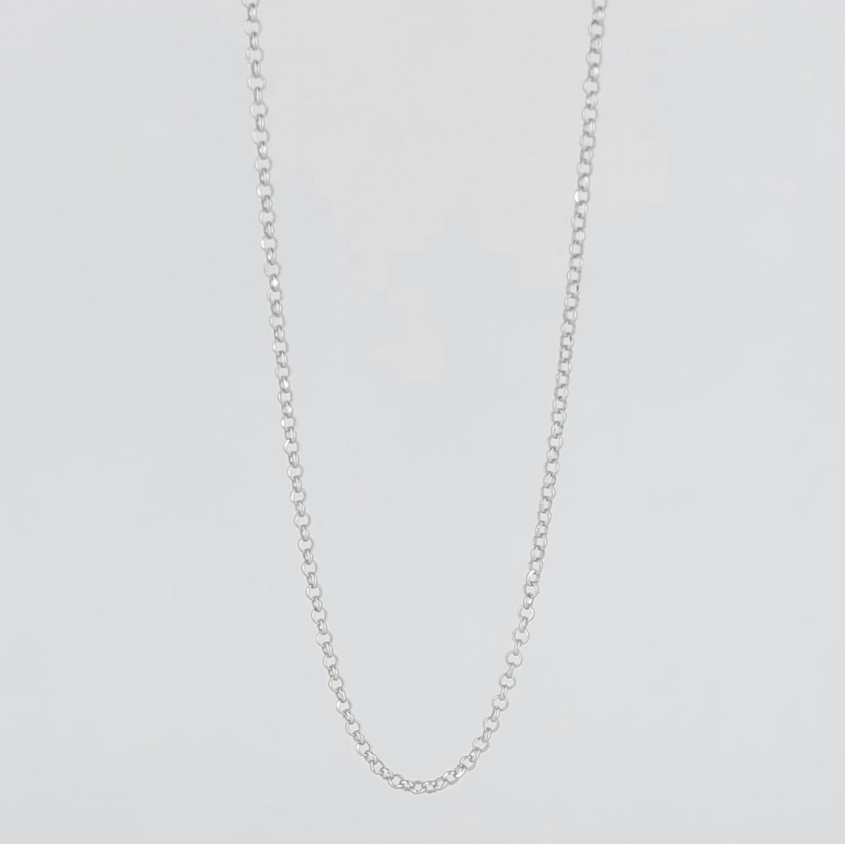 BHAVANI JEWELLERS 925 Italian Starling Silver Rolo Light Chain
