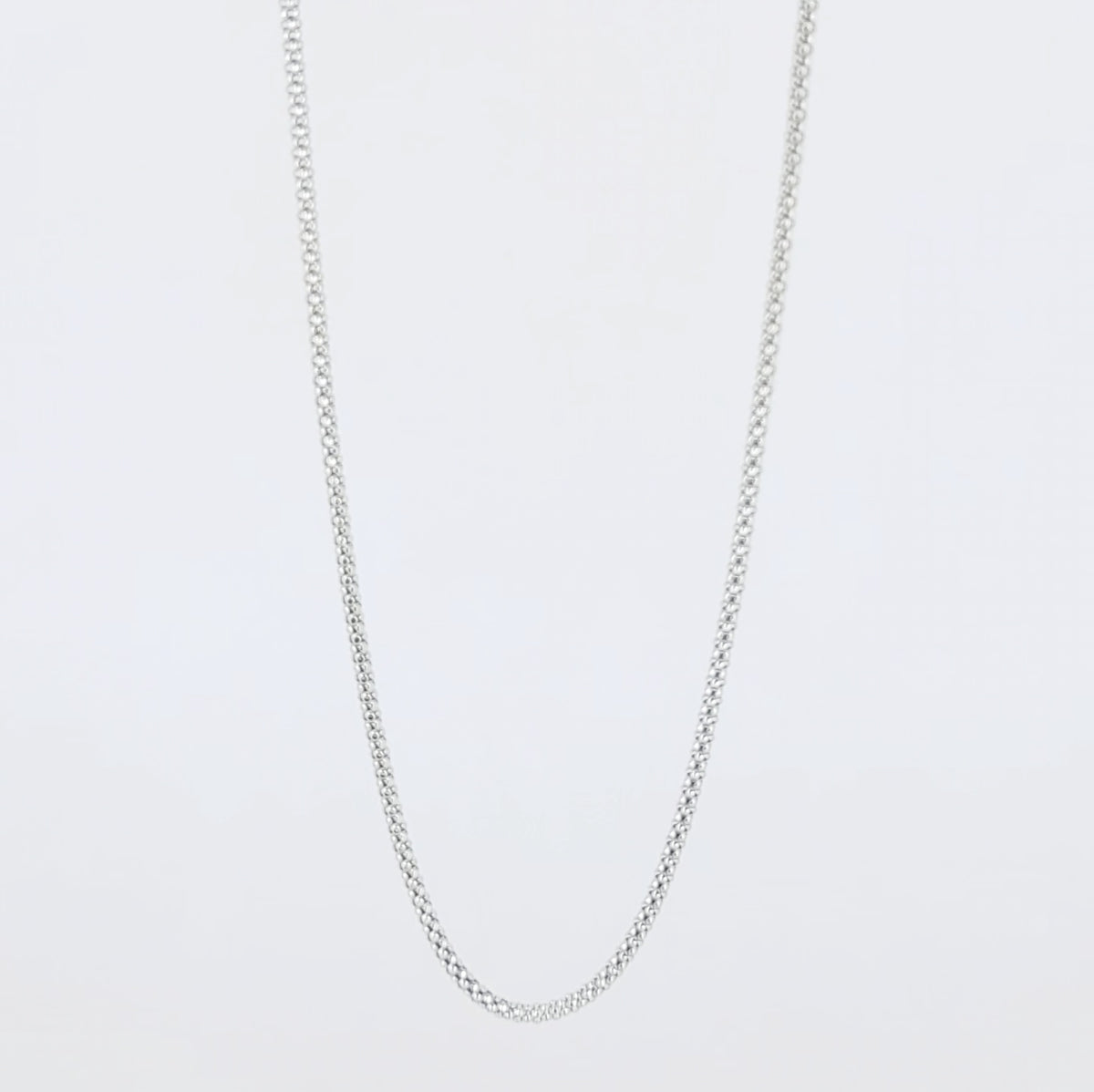 BHAVANI JEWELLERS 925 Italian Starling Silver Coreana Bombe Chain