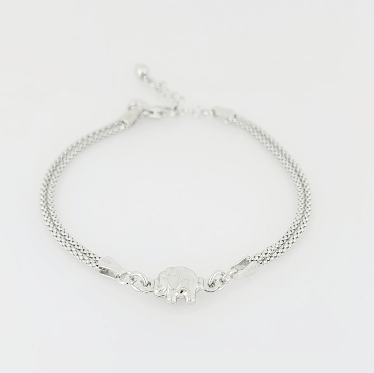 BHAVANI JEWELLERS 925 Italian Starling Silver Elephant Bracelate | BJ-059