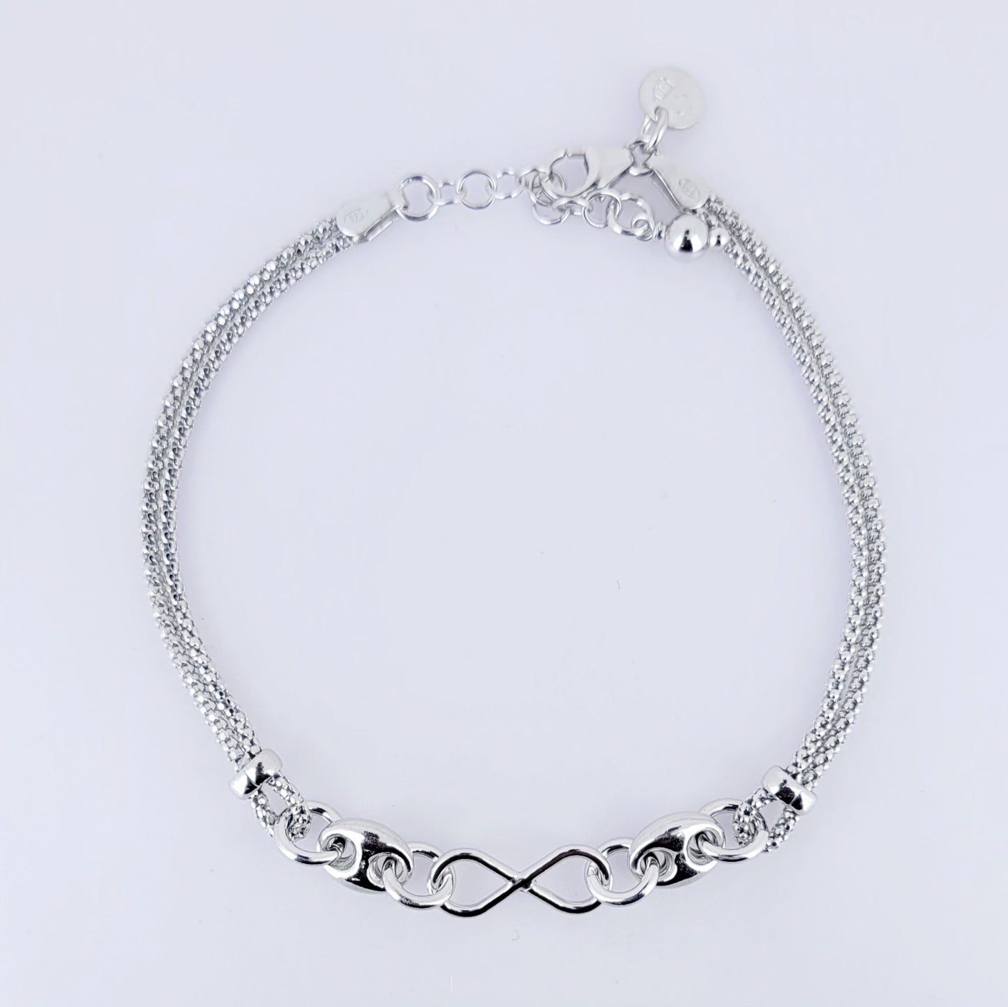 BHAVANI JEWELLERS 925 Italian Starling Silver Infinity Bracelate | BJ-056