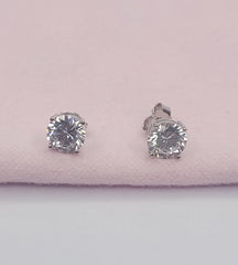 BHAVANI JEWELLERS 925 Starling Silver Crystal Stud Earring | BJ-ER-025