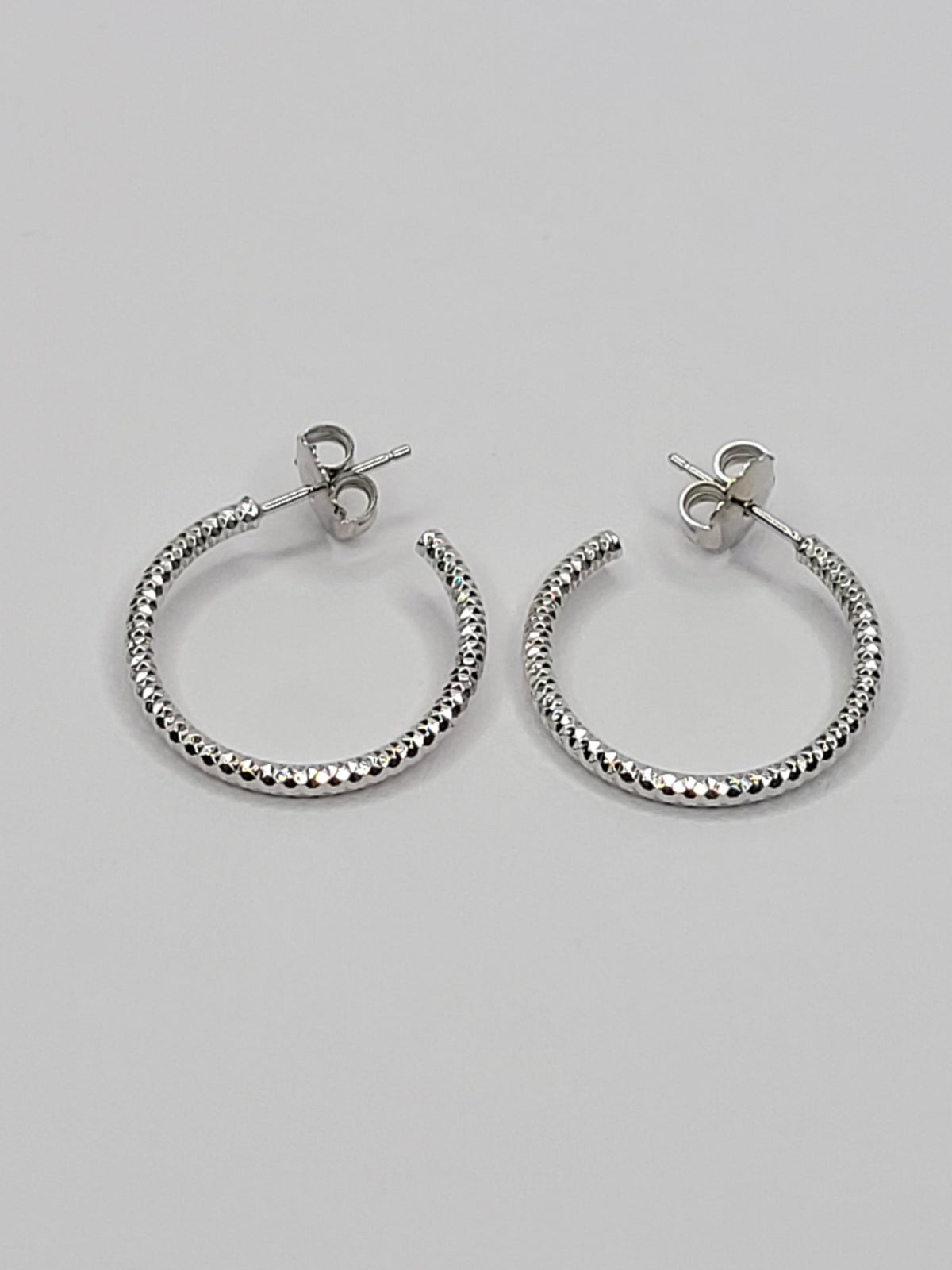 BHAVANI JEWELLERS 925 Italian Starling Silver Laser Cut Hoop Earring | BJ-ER-017