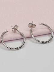 BHAVANI JEWELLERS 925 Italian Starling Silver Laser Cut Hoop Earring | BJ-ER-017