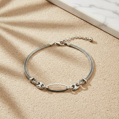 925 Sterling Silver Chain Necklace, Elegant Mesh Design with Oval Shap, Jewelry for Women | Gifts for Women & Girls & Girlfriend |Wedding and Christmas Gifts | BJBR-08