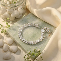 Silver Kolhapuri Boriya Sada | BJKDPYL - 08