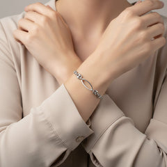 925 Sterling Silver Chain Necklace, Elegant Mesh Design with Oval Shap, Jewelry for Women | Gifts for Women & Girls & Girlfriend |Wedding and Christmas Gifts | BJBR-08