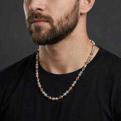 Silver Rudraksha Bead Mala | Handcrafted Spiritual Jewellery | BJRDXMLA-03