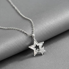 925 Starling Silver Shell & Crystal Star Necklace | Gifts for Women & Girls & Girlfriend |Wedding and Christmas Gifts | BJ-31