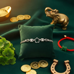 925 Sterling Silver Mesh Chain Bracelet with White Star Charm, Delicate Women's Jewelry | Gifts for Women & Girls & Girlfriend |Wedding and Christmas Gifts | BJBR-01