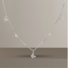 925 Starling Silver Butterfly Necklace | Silver Necklace | Gifts for Women & Girls & Girlfriend |Wedding and Christmas Gifts | BJ-01