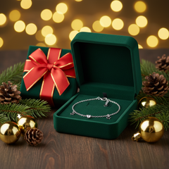 925 Delicate Sterling Silver Star Charm Bracelate, Adjustable Chain Link Design with Crystal Accent| Gifts for Women & Girls & Girlfriend |Wedding and Christmas Gifts | BJBR-043