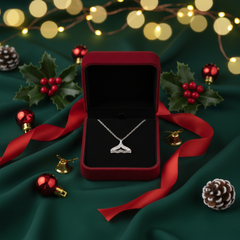 925 Starling Silver Whale Tail Necklace | Gifts for Women & Girls & Girlfriend |Wedding and Christmas Gifts | BJ-24