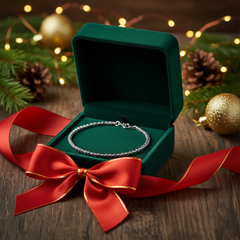 925 Sterling Silver Beaded Bracelate, Minimalist Cube Design, Adjustable Chain, Jewelry for Women| Gifts for Women & Girls & Girlfriend |Wedding and Christmas Gifts | BJBR-041