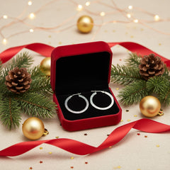 925 Sterling Silver Greek Key Pattern Hoop Earrings, Classic Round Design, Textured Finish, Hinged Closure | Gifts for Women & Girls & Girlfriend |Wedding and Christmas Gifts | BJER-013