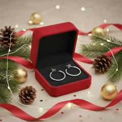 925 Sterling Silver Crescent Moon Hoop Earrings, Diamond Cut Textured Design, Jewelry for Women | Gifts for Women & Girls & Girlfriend |Wedding and Christmas Gifts | BJER-017