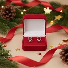 925 Sterling Silver Bow Stud Earrings with Crystal, Dainty Butterfly Design | Gifts for Women & Girls & Girlfriend |Wedding and Christmas Gifts | BJER-05