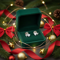 925 Sterling Silver Star Stud Earrings with Cubic Zirconia, Clear Crystal, Small Dainty Jewelry for Women | Gifts for Women & Girls & Girlfriend |Wedding and Christmas Gifts | BJER-015