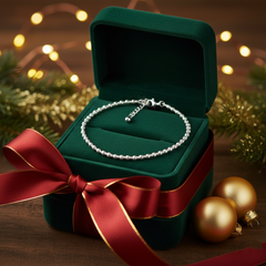 925 Sterling Silver Ball Bead Bracelate, Delicate Design, Adjustable Length, Classic Style | Gifts for Women & Girls & Girlfriend |Wedding and Christmas Gifts | BJBR-035