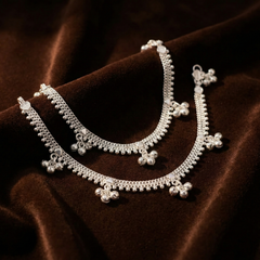 Silver Dabble Line Karap Rava Ghughari Boriya | BJKDPYL - 07