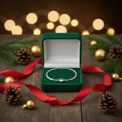 925 Sterling Silver Bracelet with Twisted Rope Chain Design, Adjustable Length, Heart Charm, Elegant Whoman Jewelry | Gifts for Women & Girls & Girlfriend |Wedding and Christmas Gifts | BJBR-03