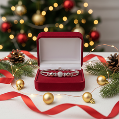 925 Starling Silver Women’s Adjustable Semi-Bangle Bracelet with Cubic Zirconia &amp; Geometric Accents | BJBR-029