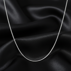 925 Italian Starling Silver Snake Chain, Silver, Classic Curb Link Style, Unisex Jewelry | Gifts for Women & Girls & Girlfriend |Wedding and Christmas Gifts | BJCH-09