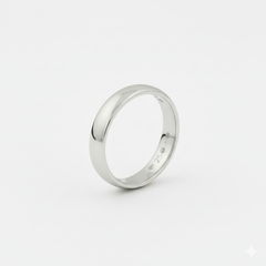 925 Sterling Silver Band Ring, Polished Finish, Classic Design, 925 Hallmark | BJLR-0019