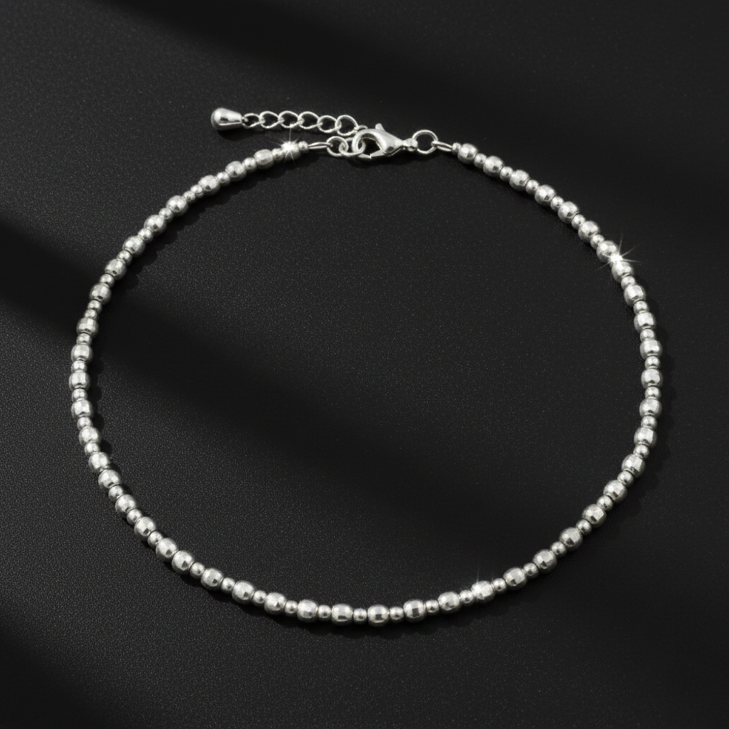 925 Sterling Silver Ball Bead Bracelate, Delicate Design, Adjustable Length, Classic Style | Gifts for Women & Girls & Girlfriend |Wedding and Christmas Gifts | BJBR-035