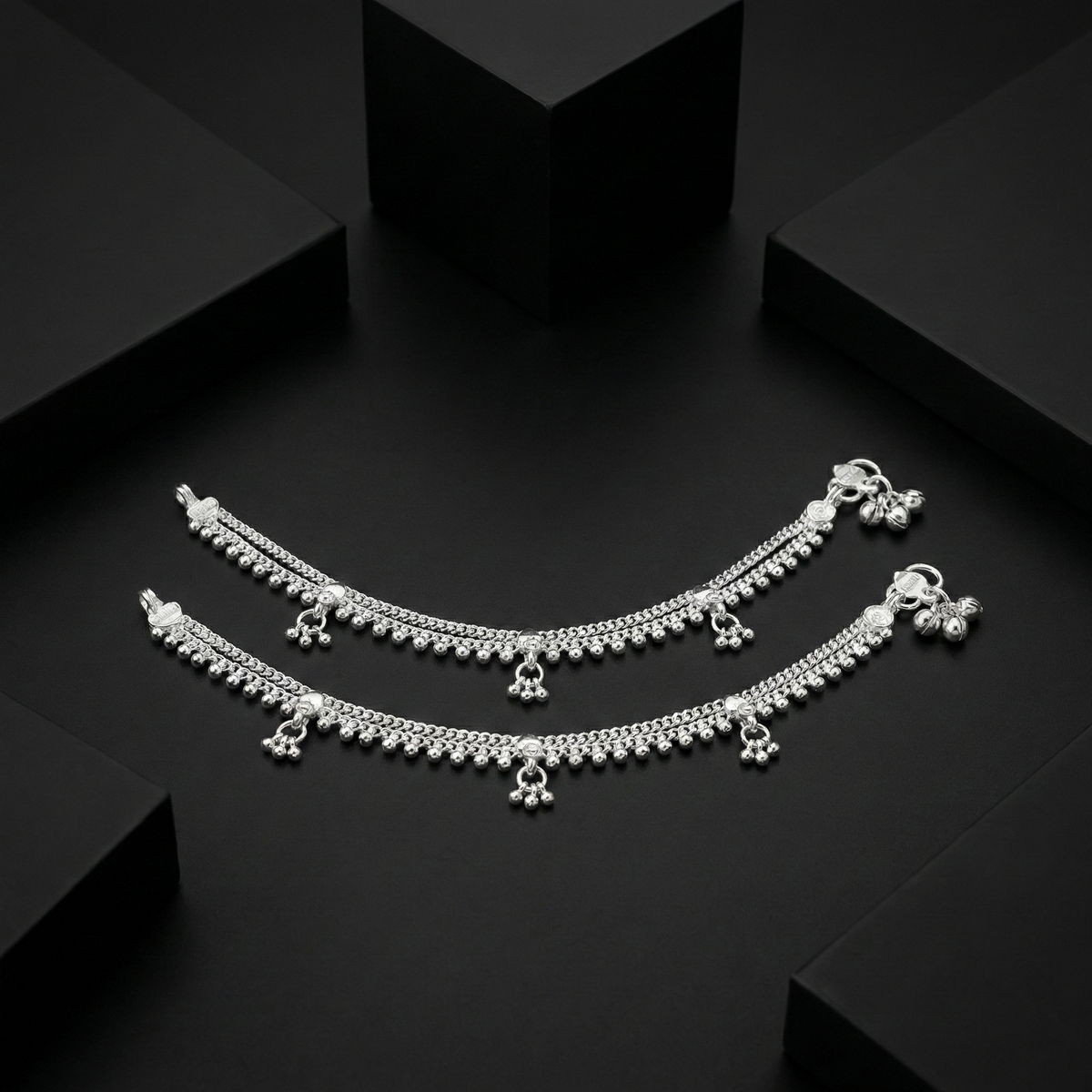 Silver Dubble Line Hayderabadi Ghughari Boriya | BJKDPYL - 05