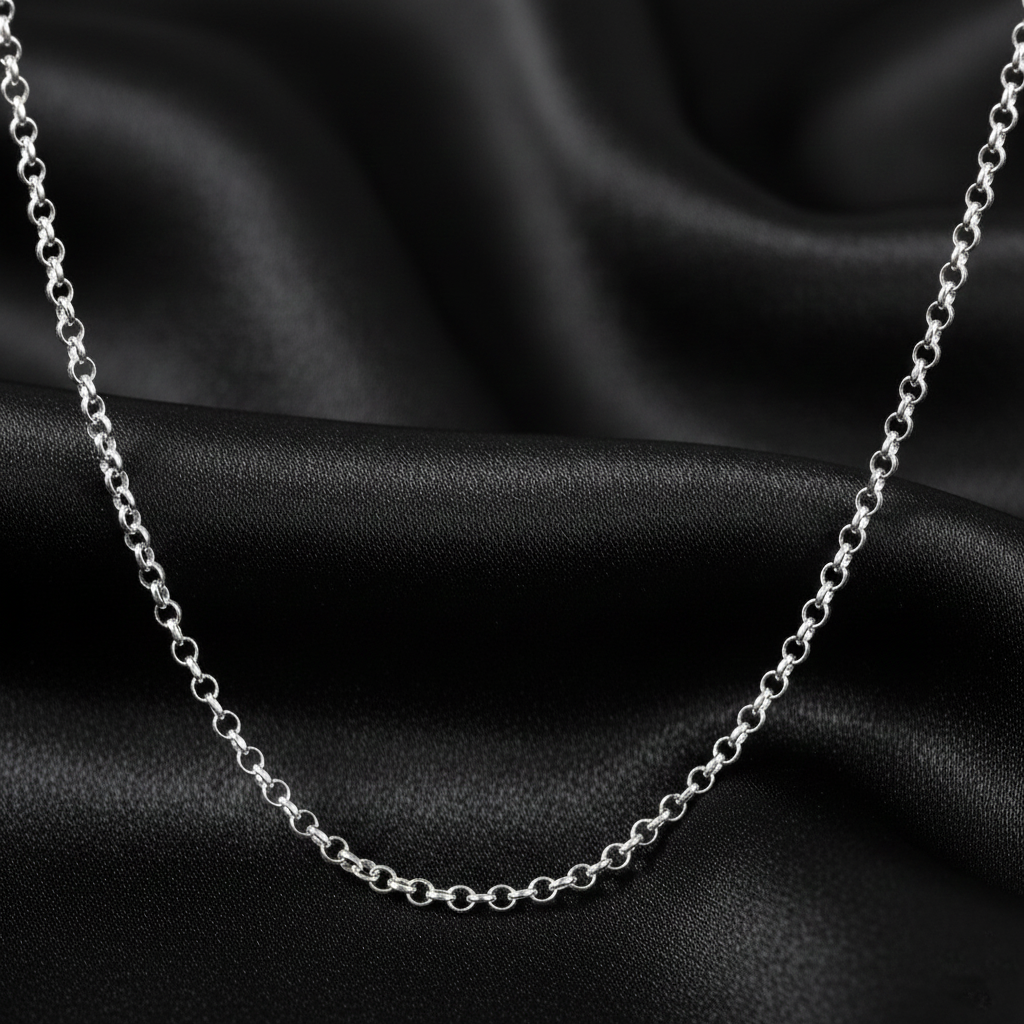 925 Sterling Silver Rolo Chain, Round Link Design, Classic Style | Gifts for Women & Girls & Girlfriend |Wedding and Christmas Gifts | BJCH-08