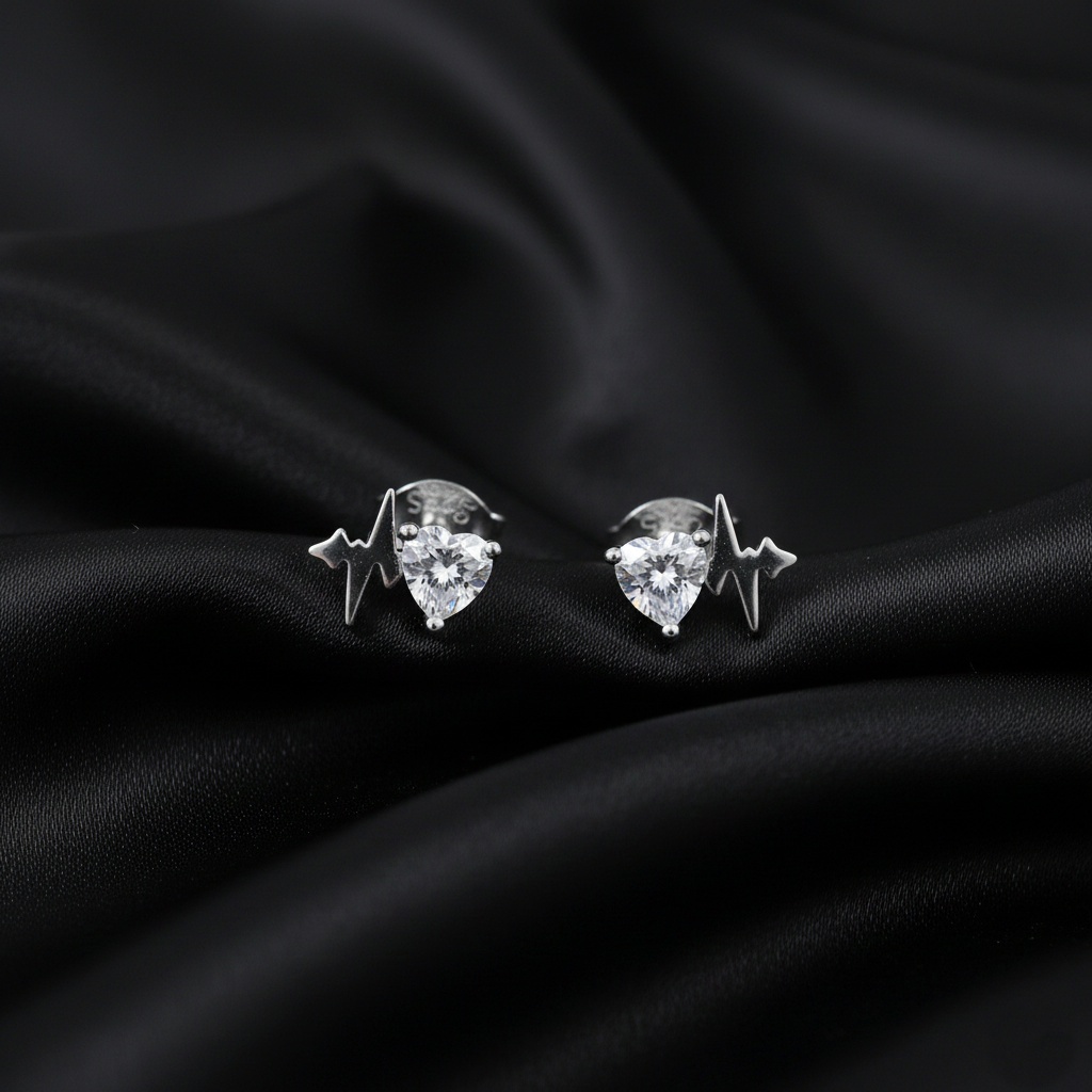 925 Sterling Silver Star Stud Earrings with Cubic Zirconia, Clear Crystal, Small Dainty Jewelry for Women | Gifts for Women & Girls & Girlfriend |Wedding and Christmas Gifts | BJER-015