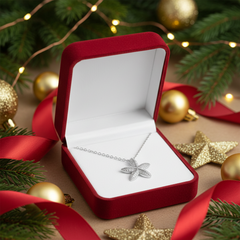 925 Sterling Silver Starfish Pendant Necklace with Cubic Zirconia, Crystal Pave Setting, Beach Theme Jewelry | BJ-033