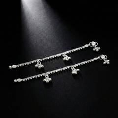 Silver Karap Rava Single Line Ghughri Boriya | BJKDPYL - 06