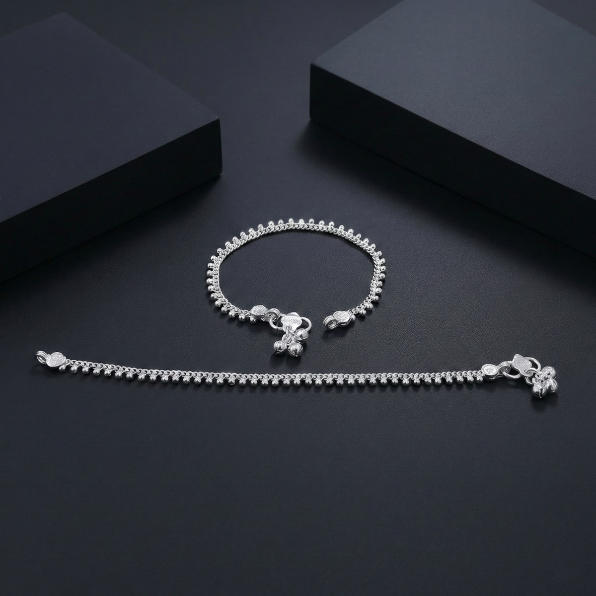 Silver Designer Karap Rava Boriya Sada – Everyday Foot Jewelry | BJKDPYL - 01