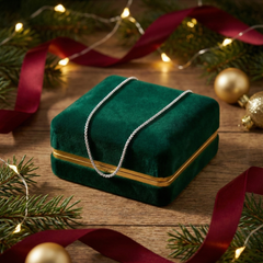 925 Italian Sterling Silver Curved Tennis Chain, Classic Chain Design | Gifts for Women & Girls & Girlfriend |Wedding and Christmas Gifts | BJCH-010