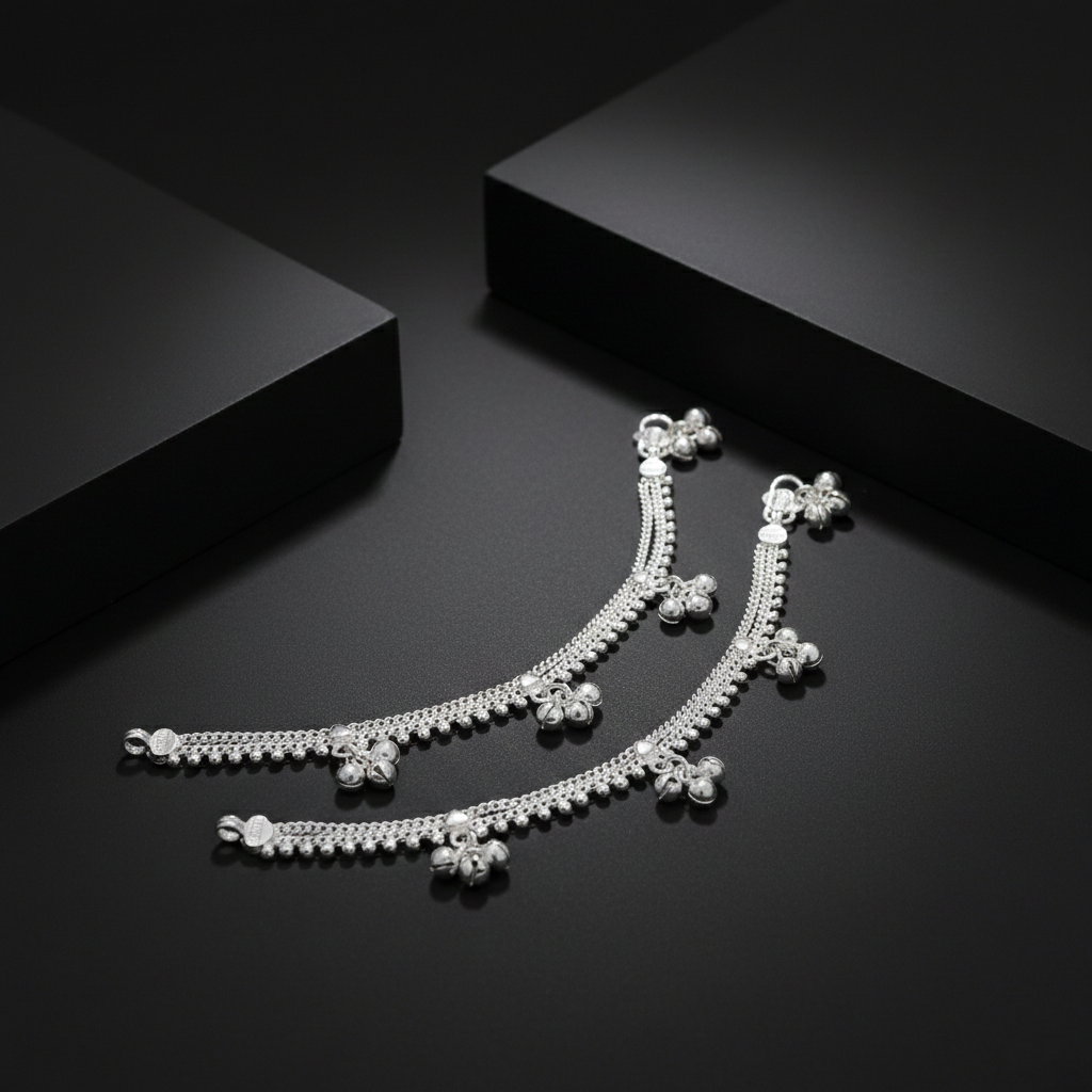 Silver Dabble Line Karap Rava Ghughari Boriya | BJKDPYL - 07