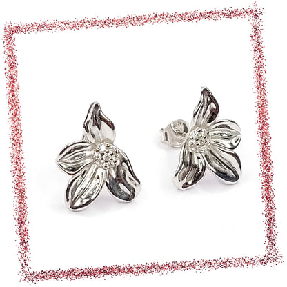 BHAVANI JEWELLERS 925 Starling Silver Sterlyn Petal Ellegance Earring | BJ-ER-06