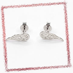 BHAVANI JEWELLERS 925 Italian Starling Silver Angel Wings Studs Earring | BJ-ER-014