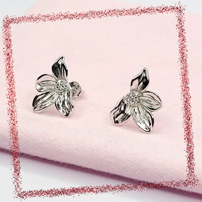 BHAVANI JEWELLERS 925 Starling Silver Sterlyn Petal Ellegance Earring | BJ-ER-06