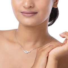 925 Starling Silver Bar CZ Chain Necklace