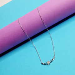 925 Starling Silver Embedded Dainty Silver Necklace