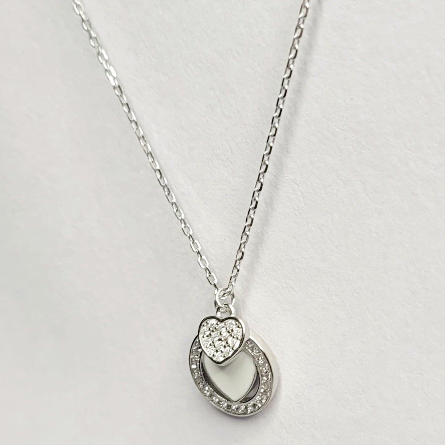 925 Starling Silver Elegant Heart Shape Necklace