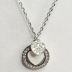 925 Starling Silver Elegant Heart Shape Necklace