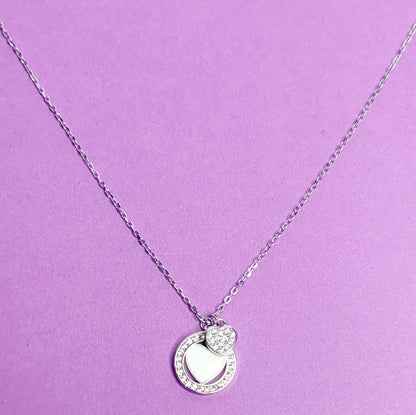 925 Starling Silver Elegant Heart Shape Necklace