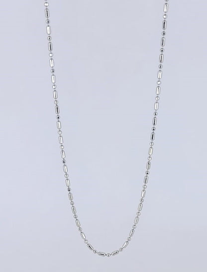 BHAVANI JEWELLERS 925 italina Starling Silver Bead 1+1 Chain