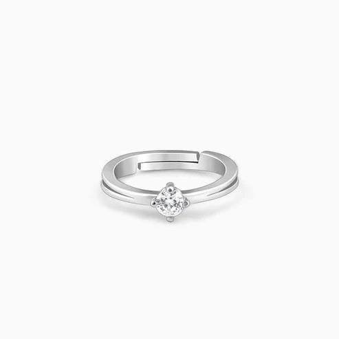 BHAVANI JEWELLERS 925 Silver Zircon Beachy Waves Ring for Women