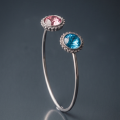 Sparkling Celestial Duo Open Cuffs | 925 Sterling Silver