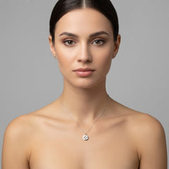Point Star Cutout Disc Pendant Necklace